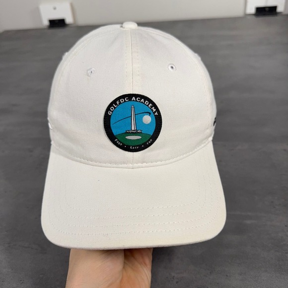 Pukka GolfDC Academy Hat Mens White Adjustable Golf Baseball Cap Embroidered - Picture 2 of 7